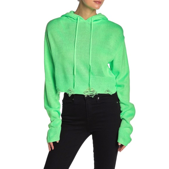 Wild Honey Sweaters - WILD HONEY | Distressed Hooded Sweater